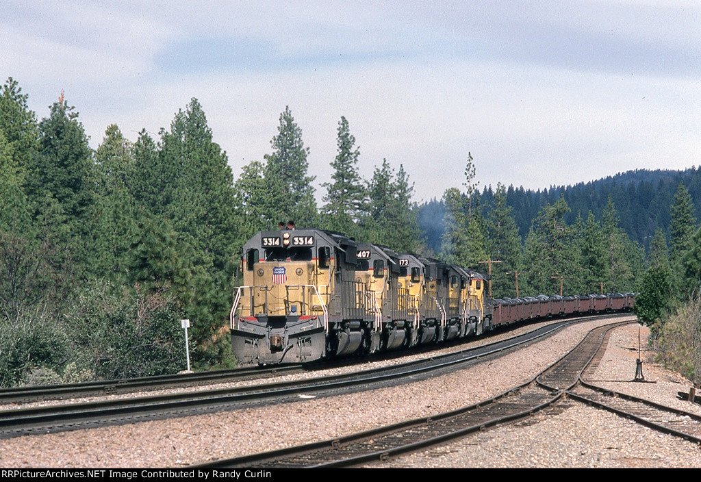 UP 3314 West on USW (UP detour)